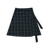 タータンチェックラップスカート GREEN