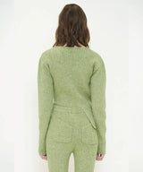 ASYMMETRIC COLOR KNIT CARDIGAN