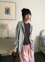 [unisex] Nevea Basic Slub Two-Way Hood Zip-Up