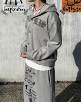 Dark Button Hooded Cardigan