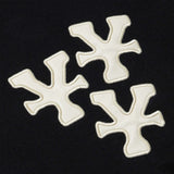 "Y" Patches Relaxed Hoodie Black