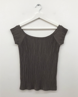 ショー リップル オフショルダー Tシャツ (4color)