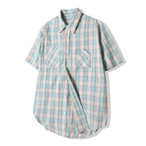 cig plaid 2 pocket work shirts green