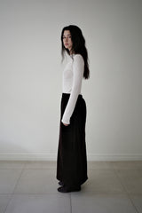 Corduroy maxi skirt, Dark brown