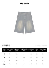 BTB : WAVE WASHING CARPENTER SHORTS [YELLOW MINUIT CORE] [UNISEX]