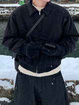 Yuki two-way quilted cotton collar jacket
