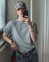 Layden Ribbed Cut-out Short Sleeve T-shirt