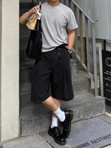 フォールドクロップロールアップ半袖Tシャツ
