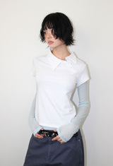 UNBAL COLLAR TEE