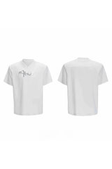 Iridescent Deconstructed V-Neck Tee