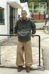 PIGMENT HENLEY NECK BUTTON HOODIE