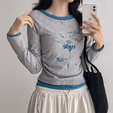 シャーリング ロングスリーブ Tシャツ、ルード スリムフィット ロングスリーブ (5 colors)