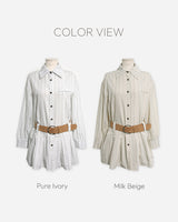 Dune Shirt Mini Dress (With Belt)
