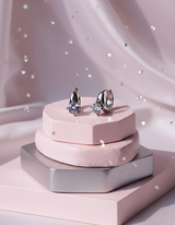 [Hearts2Hearts Ian Piercing] ダイアモンドリングハギーズピアス - Silver Color