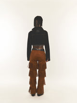 DIAGONAL CROP DENIM JACKET
