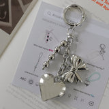 Heart ribbon keyring