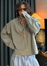 Layered Fall Cropped Check Shirt 3COLOR