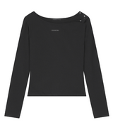 [mnem] alter snap boatneck tee (black)
