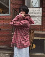 Venish dirty hood check shirt