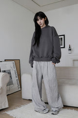 High-neck cut-off hood zip-up