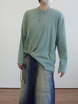 Loose ribbed bony long sleeve 3C