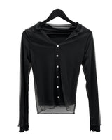 Folden Mesh Layered Collar Tee
