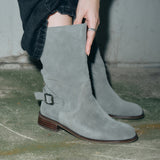 Nana Cowhide Suede Two Belt Boots_B1342(4Colors)