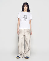 26SS WOMAN DIRTY WASHED WIDE DENIM PANTS