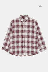 Moss bleach ombre check shirt