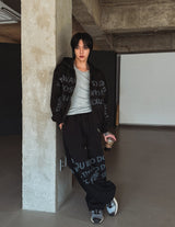 Wanted Lettering Crop Hood Zip-Up