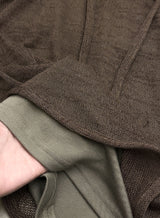チェックシャーリングニットレイヤード長袖Tシャツセット
