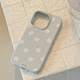 Chiffon Blue White Summer Flower Hard Case iPhone Case