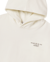 25FW BASIC LOGO NAPPING HOODIE CREAM