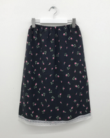 Petit Rose Lace Midi Skirt (2color)
