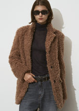 FAUX FUR SINGLE JACKET