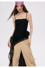 Eyelet Lace Frill Camisole Top