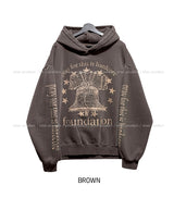 Star Pigment Washing Overfit Brushed Hoodie