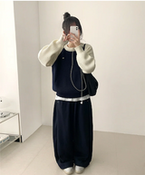 エンジェルウィングスターポケットエンブロイダリーワイドバンディングパンツ