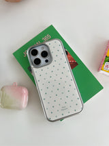 [MADE]ミントクリーム エポキシ シルバー バンパー iPhoneケース