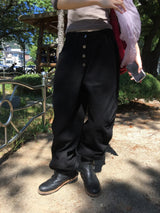 Danf Button Wide Balloon Pants