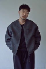 ピュアウール 90 ワイ ジップアップ ジャケット (Charcoal)