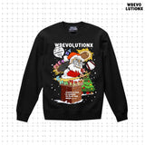 ホー ホー ホームランサンタスウェットシャツ (Black)