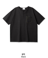 26SS★ ジーンヘンリーネック半袖Tシャツ