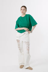 DAMAGED JEANS_WHITE