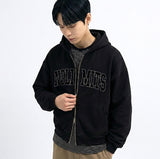 2ウェイクロップフィットノーリミットフーディドジップアップ ブラック