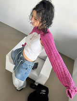 [UNISEX] ストリングミックスカラーリングデニムジョガーワイドパンツ