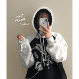 Miya フリースラグランカラーフーディー