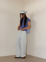 SHELL CAP SLEEVE T (BLUE)
