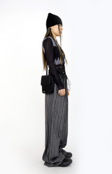 pleats stripe banding pants(3color)
