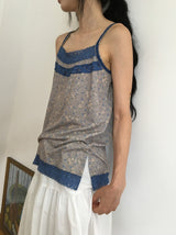 Diez Lace Flower Layered Sleeveless